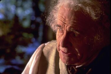Sir Ian Holm as Bilbo Baggins in 'The Lord of the Rings: Fellowship of the Ring'. Courtesy New Line Cinema