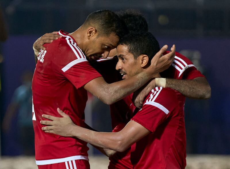 UAE defeated Senegal at the Intercontinental Beach Soccer Cup Dubai. Quality Sport Images