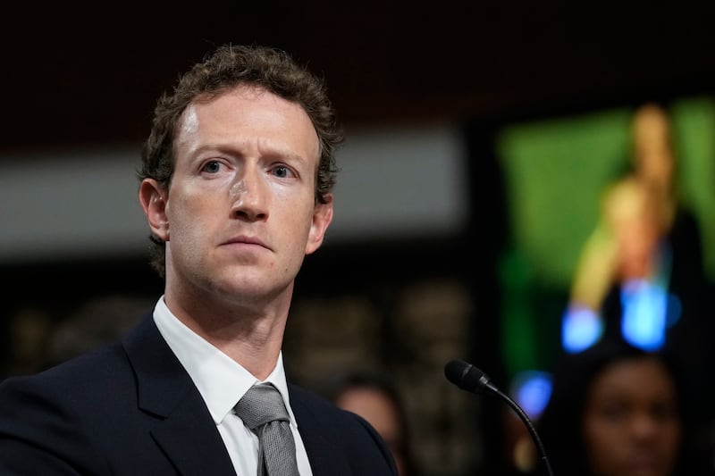 The majority of Mark Zuckerberg's wealth is derived from his 12.8 per cent stake in Meta Platforms. AP