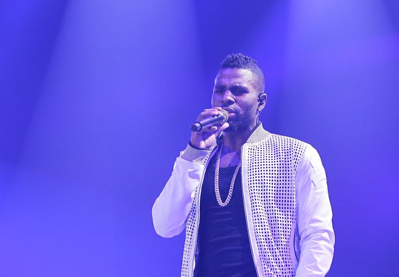 Dubai, United Arab Emirates - September 23, 2015.  Jason Derulo the main attraction of the featured concert night.  ( Jeffrey E Biteng / The National )  Editor's Note; Rob G reports. *** Local Caption ***  JB230915-Derulo30.jpg