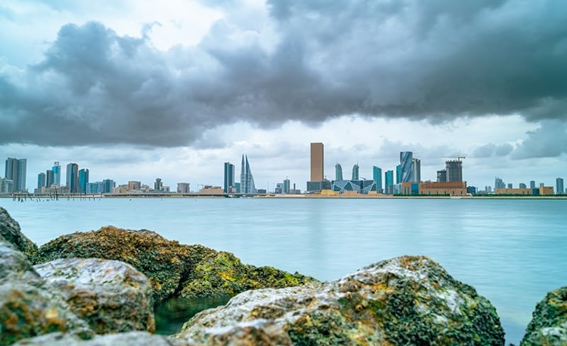 Stormy clouds looming over Manama. Bahrain News Agency