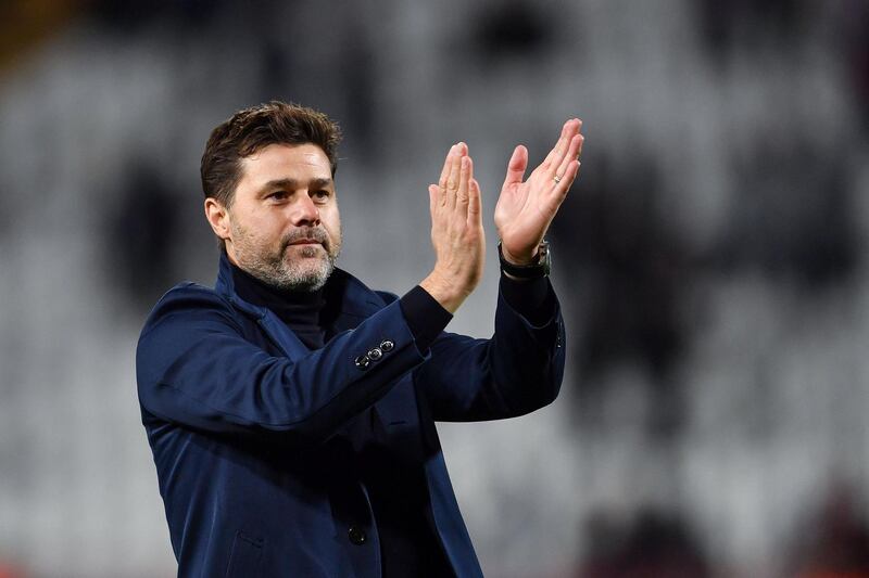 CORRECTION / (FILES) This file photo taken on November 6, 2019 shows Tottenham Hotspur's Argentinian head coach Mauricio Pochettino clapping at the end of the UEFA Champions League Group B football match between Red Star Belgrade (Crvena Zvezda) and Tottenham Hotspur at the Rajko Mitic stadium in Belgrade. Mauricio Pochettino was officially named the new coach of French champions Paris Saint-Germain on January 2, 2021, following the sacking of Thomas Tuchel. / AFP / ANDREJ ISAKOVIC
