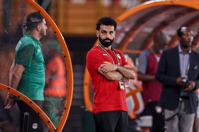 Mohamed Salah attended Egypt's Group B match against Cape Verde on Monday but is expected to return to Liverpool for treatment. AFP