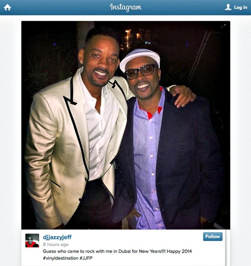 DJ Jazzy Jeff reunited with the Fresh Prince Will Smith in Dubai for New Years Eve. 