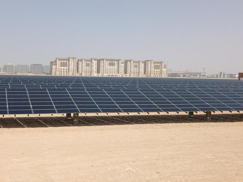 Delegates from the international community are gathered in Abu Dhabi for a high-level solar power workshop organised by the New Energy and Industrial Technology Development Organisation (Nedo) of Japan and the International Renewable Energy Agency. The Shams solar plant, shown here, is the Middle East' largest renewable energy project. Photo courtesy of IRENA. 