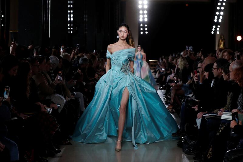 Elie Saab’s spring/summer 2019 couture collection. Reuters