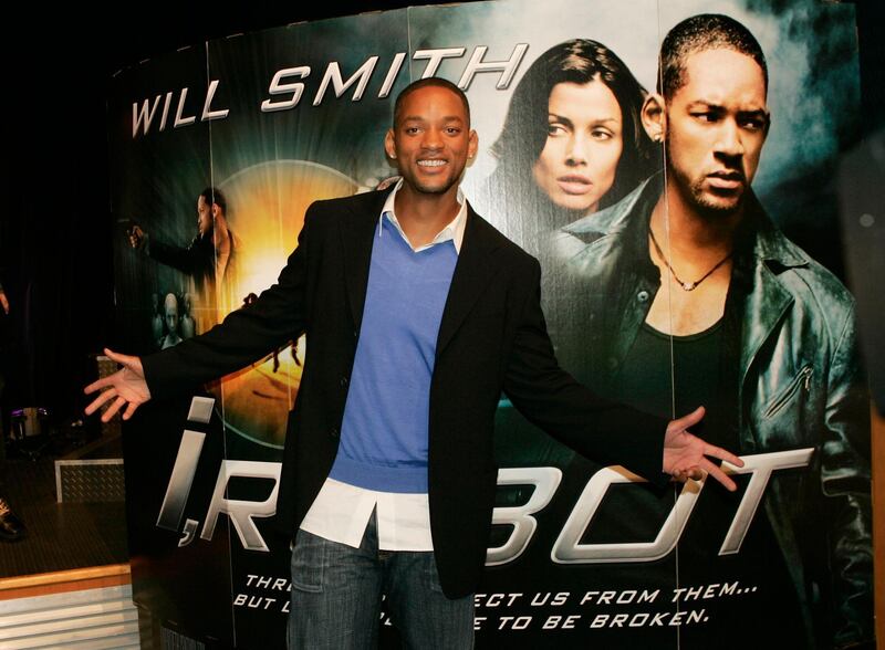 SYDNEY, AUSTRALIA- JULY 19: Actor Will Smith  at I,Robot press conference at Fox Studios July 9, 2004 in Sydney, Australia. (Photo by Patrick Riviere/Getty Images)