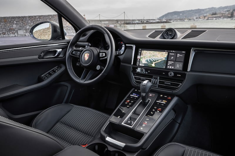 In the cockpit and you’ll find eight-way electrically adjustable sports seats, a Sport Chrono stopwatch on the dashboard and a multifunction GT steering wheel.