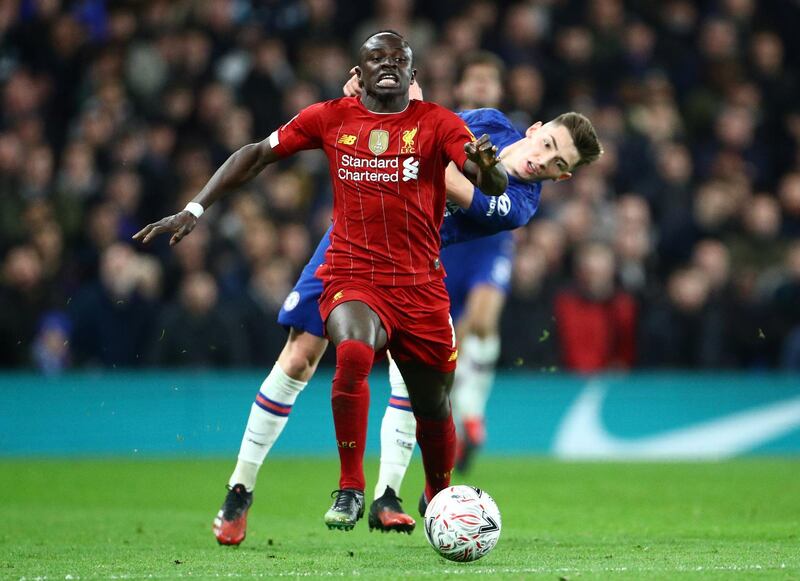 Liverpool's Sadio Mane controls the ball. Reuters