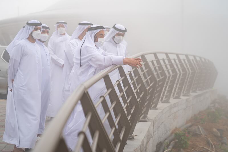 Sheikh Dr Sultan bin Muhammad Al Qasimi, Ruler of Sharjah, opens the Al Suhub Rest House.