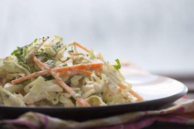 Handout: Poached chicken and cabbage salad (Courtesy Scott Price)