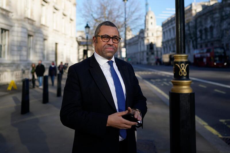 epa08197687 Conservative Party Chairman James Cleverly leaves after a cabinet meeting in Whitehall in London, Britain, 06 February 2020. British Prime Minister Boris Johnson is expected to reshuffle his cabinet next week.  EPA-EFE/WILL OLIVER