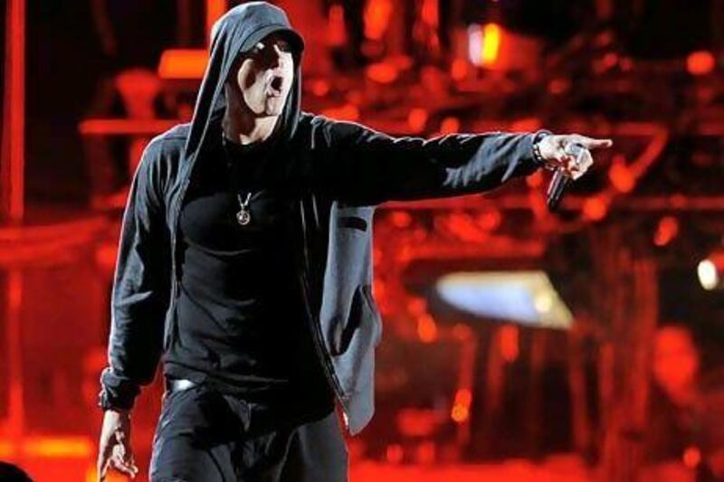 Eminem performs in Indio, California, in April.Chris Pizzello / AP Photo