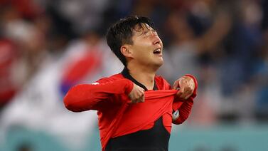 Soccer Football - FIFA World Cup Qatar 2022 - Group H - South Korea v Portugal - Education City Stadium, Al Rayyan, Qatar - December 2, 2022  South Korea's Son Heung-min celebrates after the match as South Korea qualify for the knockout stages REUTERS / Matthew Childs     TPX IMAGES OF THE DAY