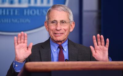 Anthony Fauci, director of the National Institute of Allergy and Infectious Diseases, speaks during a Coronavirus Task Force news conference at the White House in Washington, D.C., U.S., on Friday, April 10, 2020. President Donald Trump said he has asked his agriculture secretary to “use all of the funds and authorities at his disposal,” to aid U.S. farmers, whose financial peril has worsened in the coronavirus pandemic. Photographer: Kevin Dietsch/UPI/Bloomberg