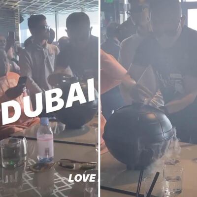 Stormzy's Dh246 La Bomb cocktail from The Dubai Mall cafe, Huqqa. Instagram / Stormzy 