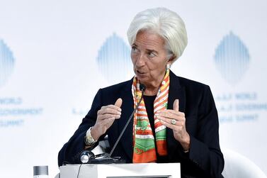 IMF managing director Christine Lagarde. The Washington-based lender downwardly revised its global GDP forecasts for 2019 on trade uncertainty and other risks. AFP