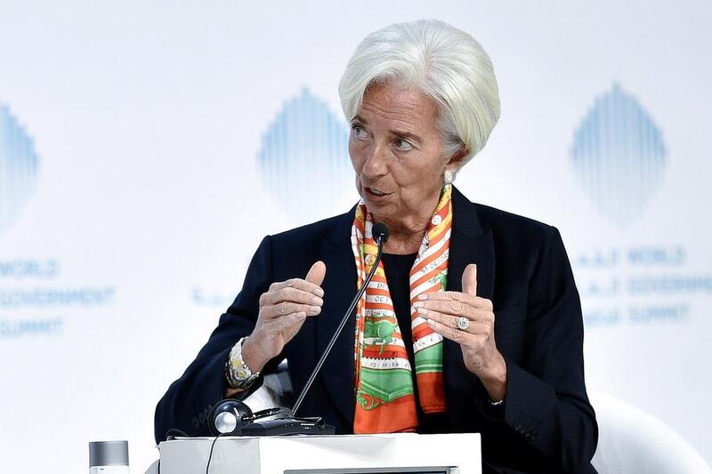 IMF managing director Christine Lagarde. The Washington-based lender downwardly revised its global GDP forecasts for 2019 on trade uncertainty and other risks. AFP