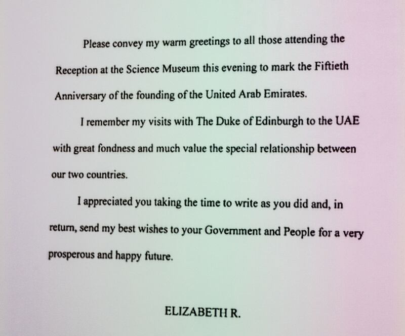 Queen Elizabeth II has issued a message paying tribute to the ties between the UK and UAE. Mark Chilvers for The National