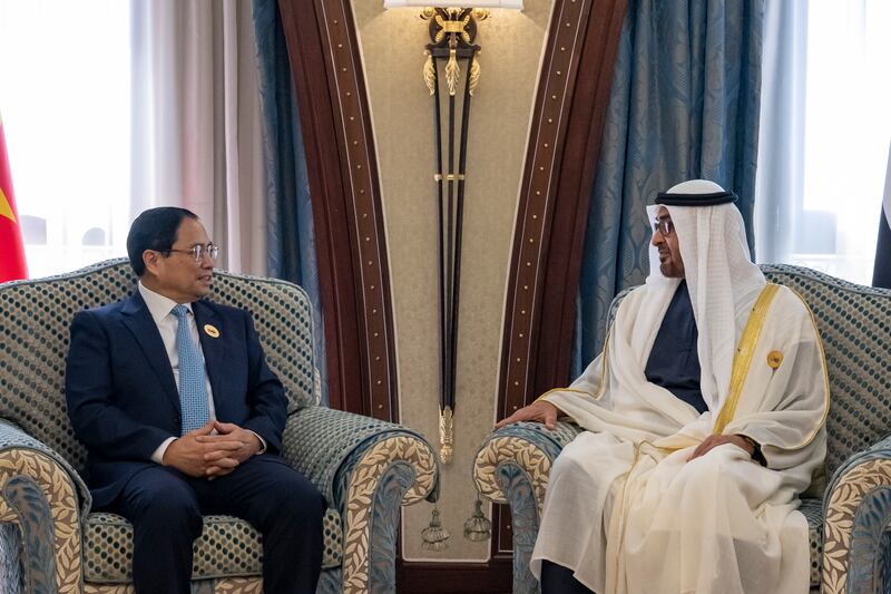 The leaders discussed co-operation between the UAE and Vietnam, as well as regional issues