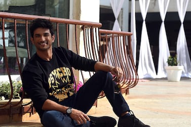 (FILES) In this file photo taken on January 07, 2019 Bollywood actor Sushant Singh Rajput poses for a picture during a promotional event for the upcoming Hindi film "Sonchiraiya," in Mumbai. India's top anti-crime agency is to take over the investigation of the suicide of star actor Sushant Singh Rajput that has shaken Bollywood with bitter recriminations. Rajput, 34, was found dead in June in his Mumbai apartment with police saying he took his own life and setting off a debate over mental health in the multi-billion industry. / AFP / Sujit Jaiswal