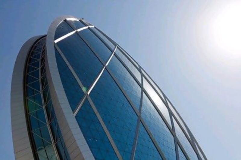 Aldar Properties rose 4.9 per cent to Dh1.07 on the ADX General Index.Duncan Chard / Bloomberg News