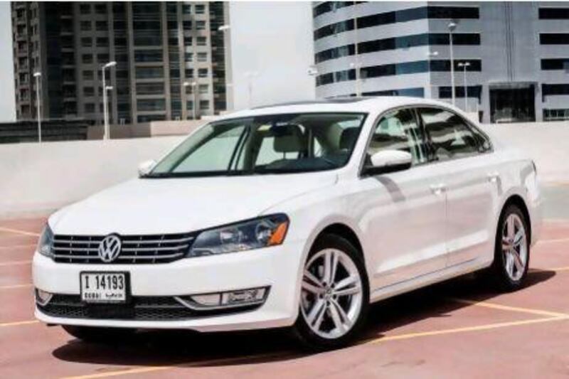 The new Passat Sport looks the part, both inside and out, but is badly let down by an asthmatic and old-fashioned engine. Antonie Robertson / The National