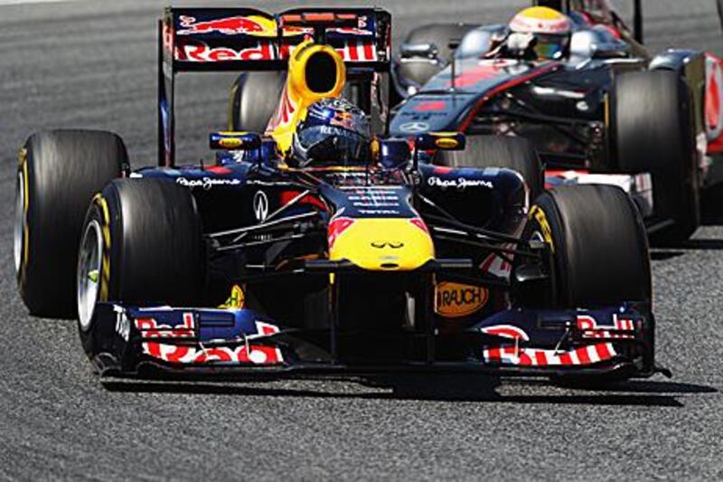 Sebastian Vettel did not put a wheel wrong in Spain to hold onto the lead from Lewis Hamilton.