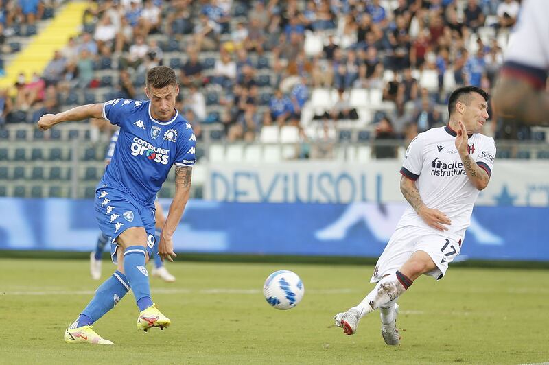 SERIE A TOP SCORERS 2021/22:
=11) Andrea Pinamonti (Empoli) Eight goals in 22 games. Getty