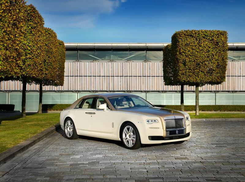 The Rolls-Royce Ghost Oasis Edition comes in two colours. Courtesy: Abu Dhabi Motors