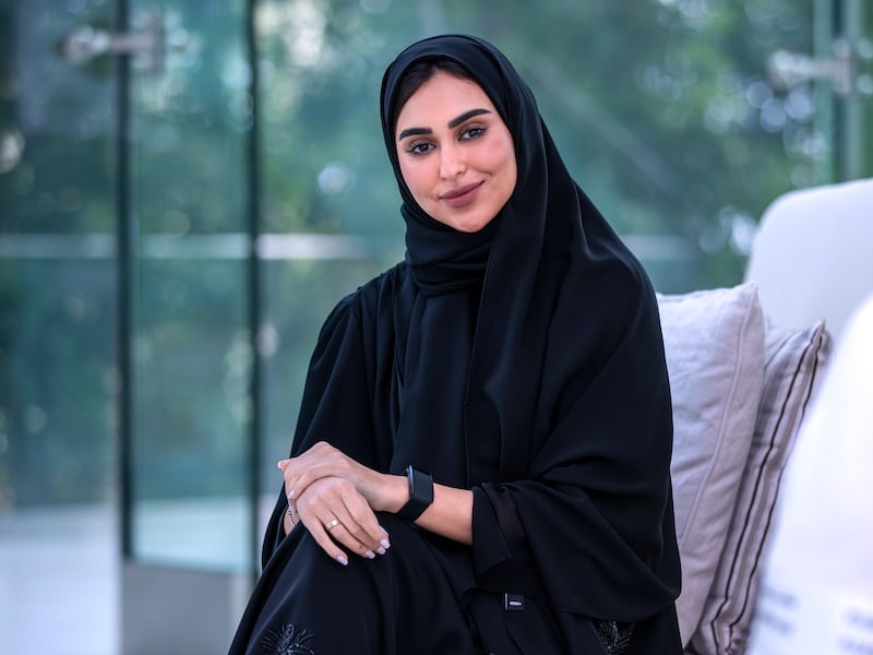 Aisha Al Yazeedi, an Emirati astrophysics researcher at NYU Abu Dhabi who has recently published a scientific paper about a galaxy.