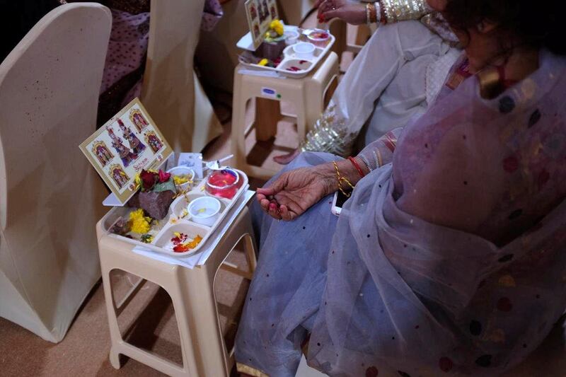 A simple meal is laid on at the foundation stone laying ceremony.