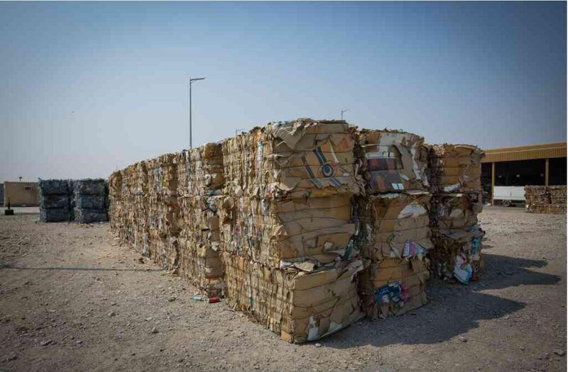 Saudi Arabia's Public Investment Fund has announced plans for a new company to encourage more recycling in the Kingdom. Pictured a recycling centre in Qusaidat, Ras Al Khaimah. RAK Waste Management Agency.