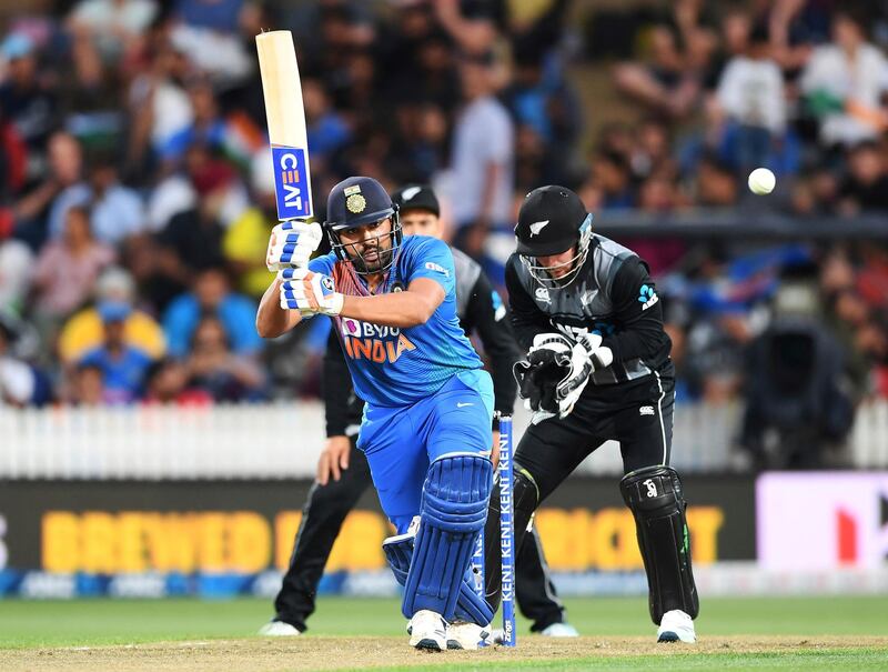 Rohit Sharma during the T20 against New Zealand in Hamilton on Wednesday. AP