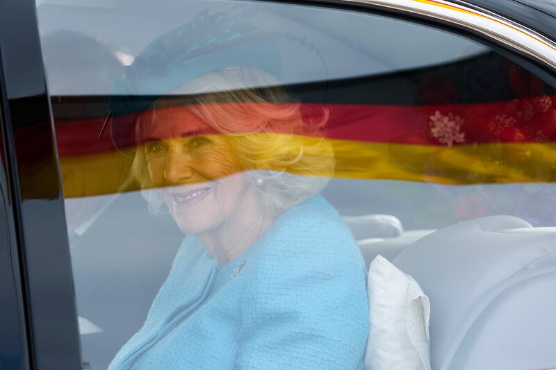 Queen Consort Camilla departs Berlin Airport by car. Getty Images
