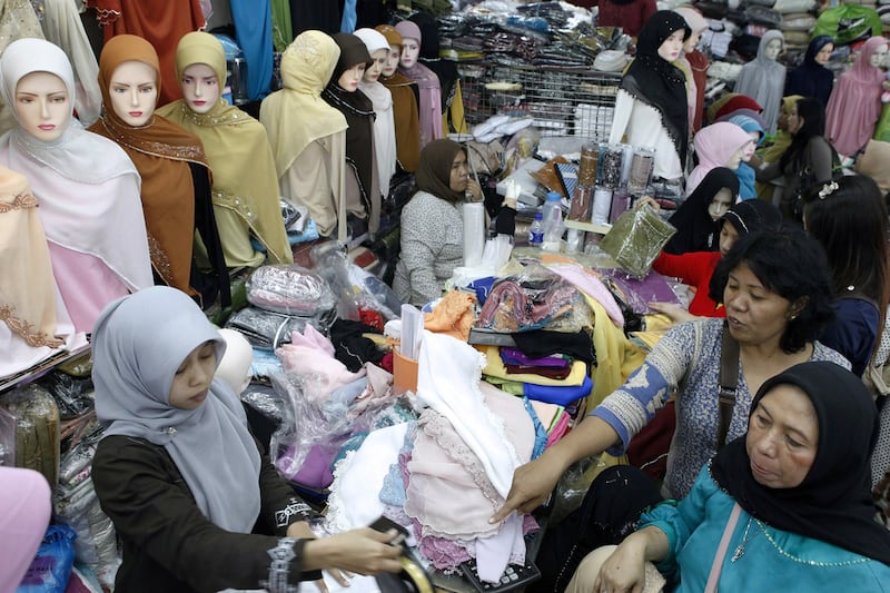 6th: Indonesia. Women shop for Muslim dress in Pasar Pagi Mangga Dua wholesale centre in Jakarta. Enny Nuraheni / Reuters