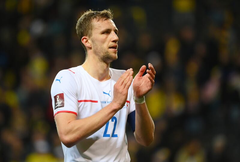 Tomas Soucek and Czech Republic lost their World Cup play-off match to Sweden. Getty Images