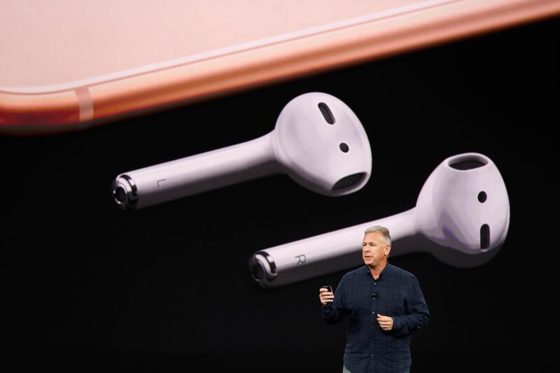 Apple Senior Vice President of Worldwide Marketing, Phil Schiller, introduces the iPhone 8 during a launch event in Cupertino, California. Stephen Lam / Reuters