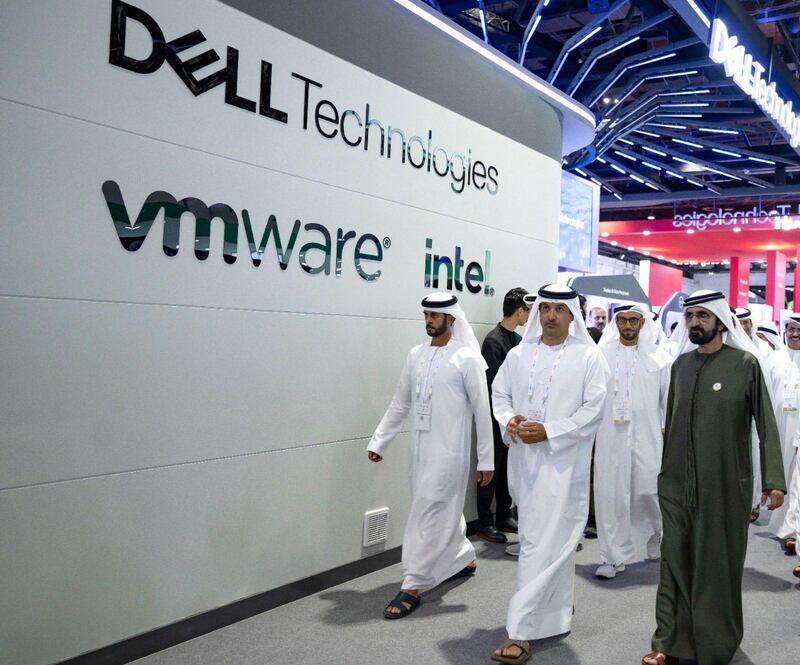 Sheikh Mohammed visits Gitex at Dubai World Trade Centre. 