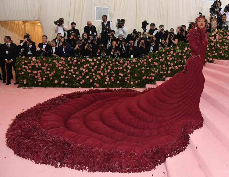 Rapper Cardi B arrives at the 2019 Met Gala in New York on May 6. AFP