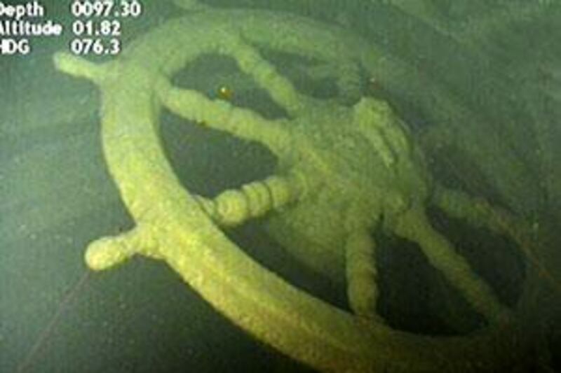 The wheel of an 18th- or 19th-century sailing ship was found in the waters of the Baltic Sea.