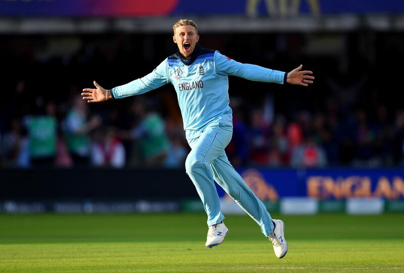 LONDON, ENGLAND - JULY 14: Joe Root of England celebrates victory during the Final of the ICC Cricket World Cup 2019 between New Zealand and England at Lord's Cricket Ground on July 14, 2019 in London, England. (Photo by Clive Mason/Getty Images)