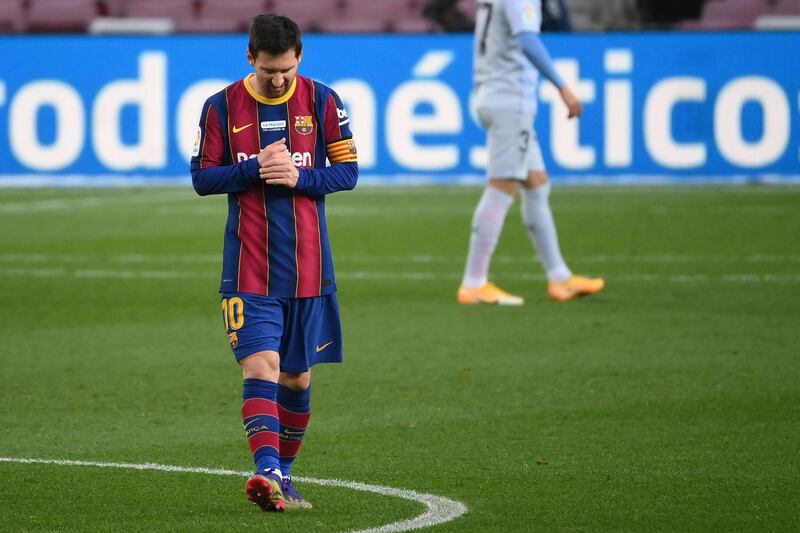 Lionel Messi during Barcelona's La Liga match against Valencia. AFP