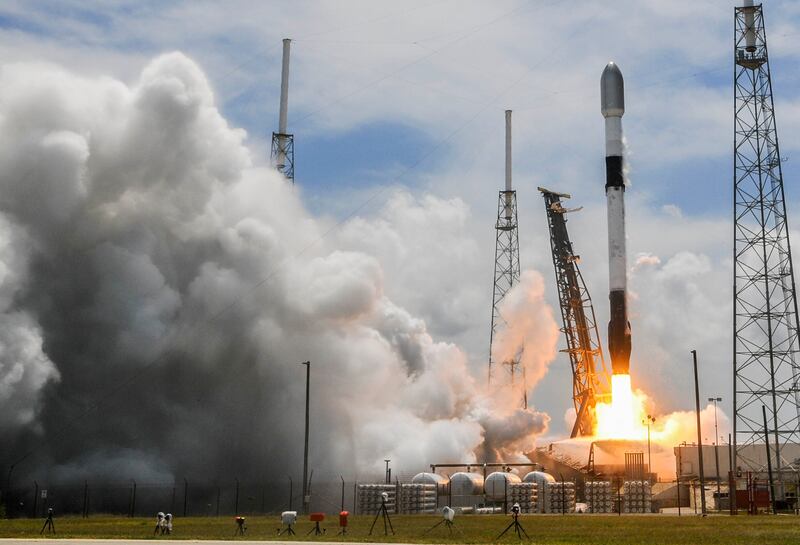 A SpaceX Falcon 9 rocket lifts off from Cape Canaveral Space Force Station, Florida, in May. AP Photo