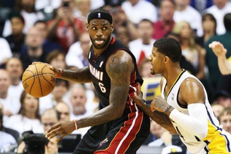 LeBron James scored 27 points for Miami Heat in Game 3 against the Indiana Pacers. Andy Lyons / Getty Images / AFP