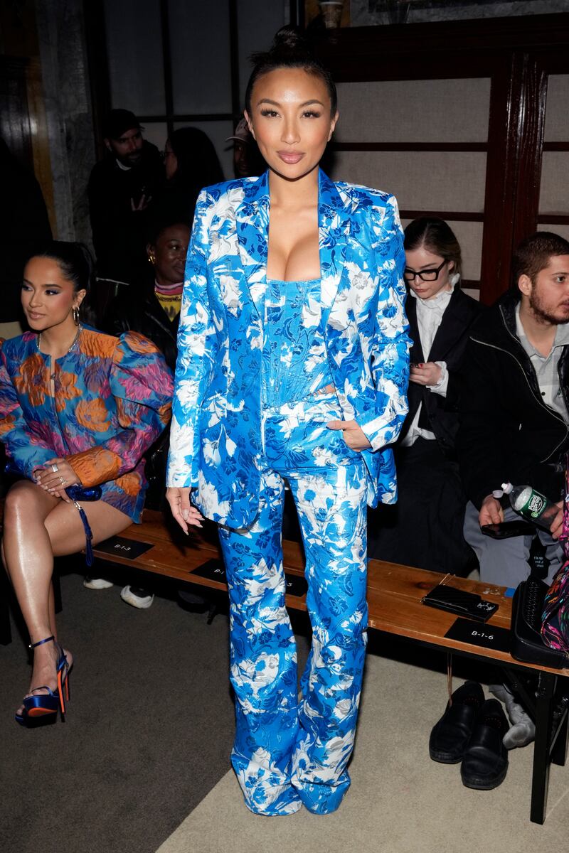 Jeannie Mai Jenkins attends the Prabal Gurung show. Invision / AP