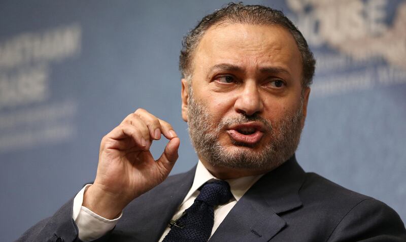 Minister of State for Foreign Affairs for the United Arab Emirates, Anwar Gargash, speaks at an event at Chatham House in London, Britain July 17, 2017. REUTERS/Neil Hall