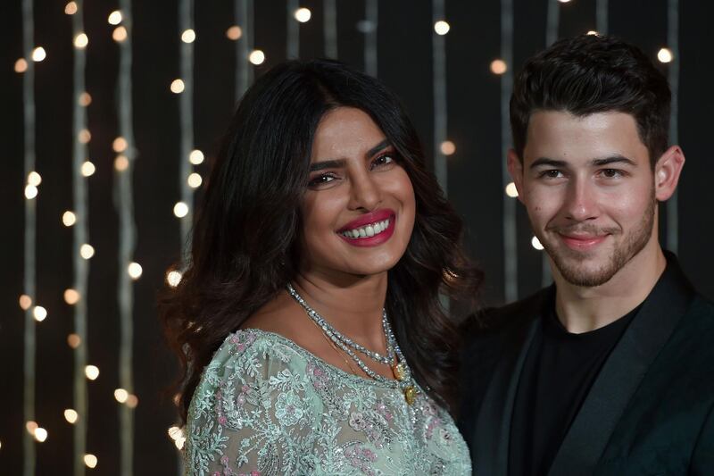 Nick Jonas, 26, and Priyanka Chopra, 36: 10-year age gap. AFP