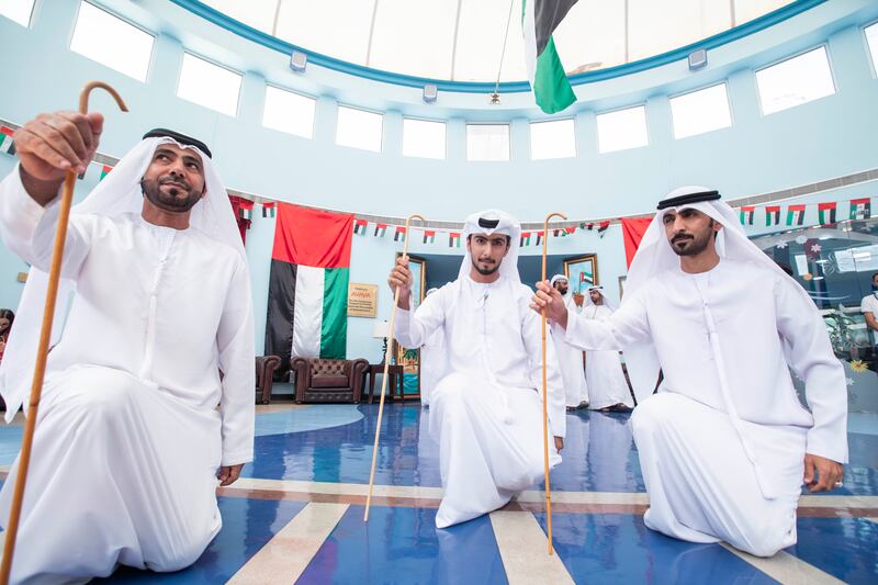 The Emirati al ayala dance was performed