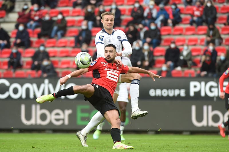 =9) Gaetan Laborde (Rennes/Montpellier) Five assists in 22 games. AFP